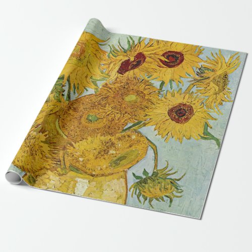 Van Gogh _ Vase with 12 Sunflowers Wrapping Paper