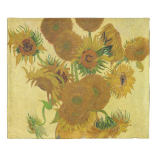 Van Gogh - Vase with 15 Sunflowers Duvet Cover