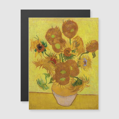 Van Gogh _ Vase with 15 Sunflowers Magnetic Card