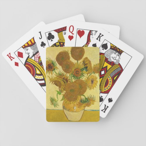 Van Gogh _ Vase with 15 Sunflowers Playing Cards