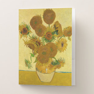 Van Gogh - Vase with 15 Sunflowers Pocket Folder