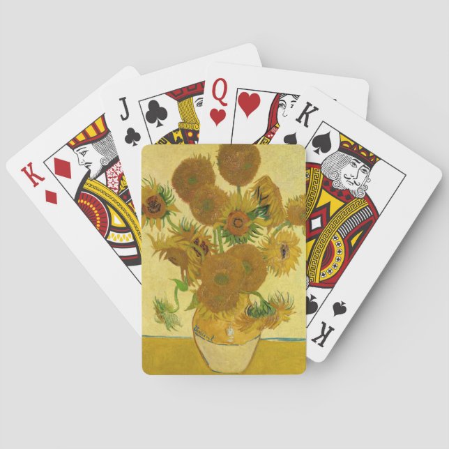 Van Gogh - Vase with 15 Sunflowers Poker Cards (Back)