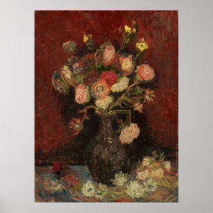 Van Gogh - Vase With Chinese Asters And Gladioli Poster