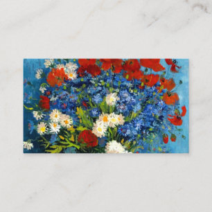 Van Gogh Vase with Cornflowers and Poppies Enclosure Card