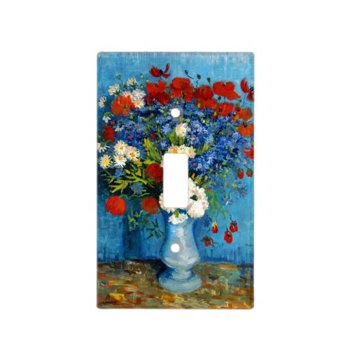 Van Gogh Vase with Cornflowers and Poppies Light Switch Cover