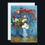 Van Gogh Vase with Cornflowers and Poppies Save The Date<br><div class="desc">Card featuring Vincent van Gogh’s oil painting Vase with Cornflowers and Poppies (1887). Colorful blue and white cornflowers with red poppies are arranged in a blue vase. A fantastic gift for fans of Post-Impressionism and Dutch art.</div>