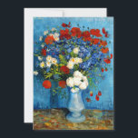 Van Gogh Vase with Cornflowers and Poppies Save The Date<br><div class="desc">Card featuring Vincent van Gogh’s oil painting Vase with Cornflowers and Poppies (1887). Colorful blue and white cornflowers with red poppies are arranged in a blue vase. A fantastic gift for fans of Post-Impressionism and Dutch art.</div>