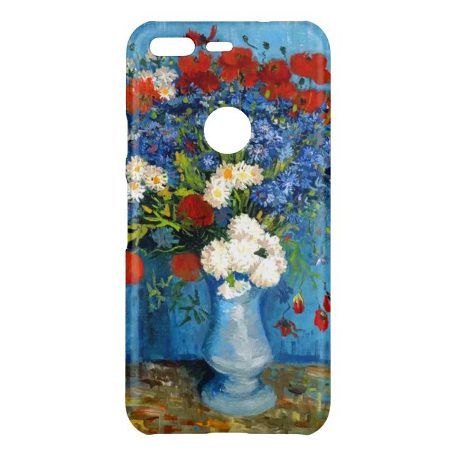 Van Gogh Vase with Cornflowers and Poppies Uncommon Google Pixel Case (Back)
