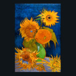 Van Gogh Vase with Five Sunflowers Poster<br><div class="desc">Poster featuring Vincent van Gogh’s Vase with Five Sunflowers (1888). Still life depicting five beautiful sunflowers in a green vase. A great gift for fans of Post-Impressionism and Dutch art.</div>