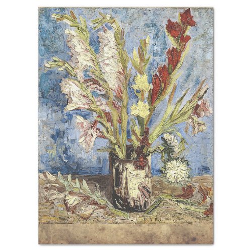 VAN GOGH VASE WITH GLADIOLI AND CHINA ASTERS TISSUE PAPER