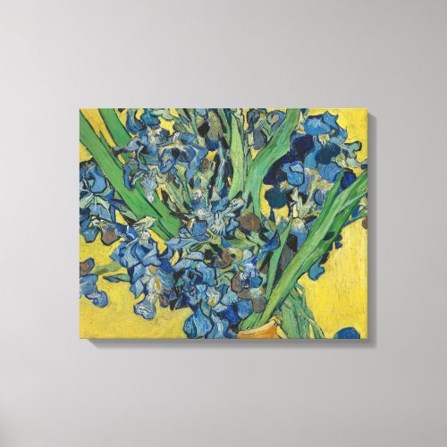 Van Gogh Vase with Irises Classic Impressionism Canvas Print