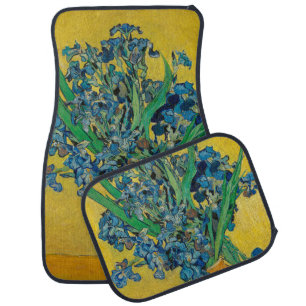 Van Gogh Vase with Irises Classic Impressionism Car Floor Mat