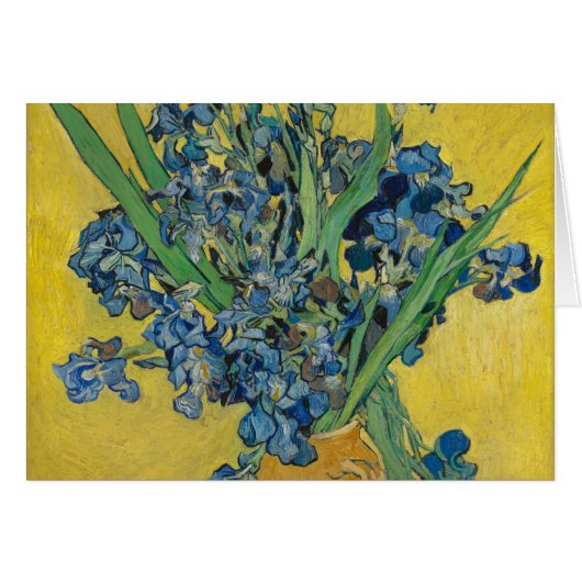 Van Gogh Vase with Irises Classic Impressionism Cards (Front Horizontal)