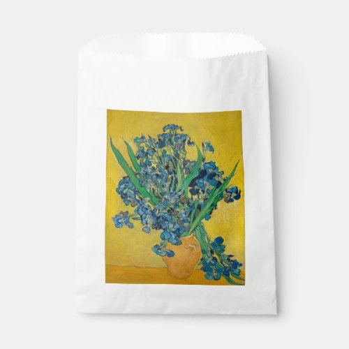 Van Gogh Vase with Irises Classic Impressionism Favor Bag