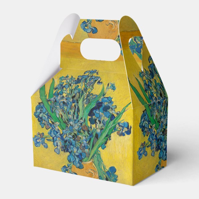 Van Gogh Vase with Irises Classic Impressionism Favor Boxes (Front Side)