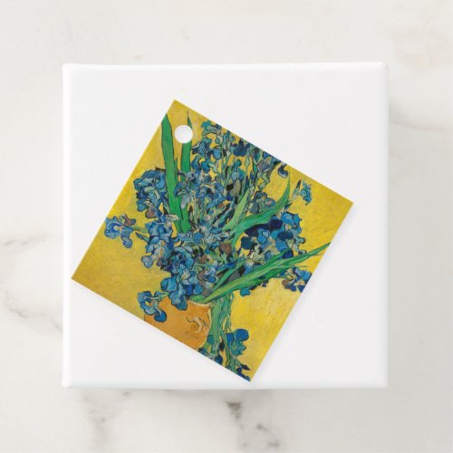 Van Gogh Vase with Irises Classic Impressionism Favor Tags