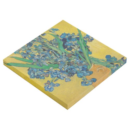 Van Gogh Vase with Irises Classic Impressionism Gallery Wrap