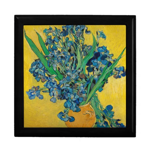 Van Gogh Vase with Irises Classic Impressionism Gift Box