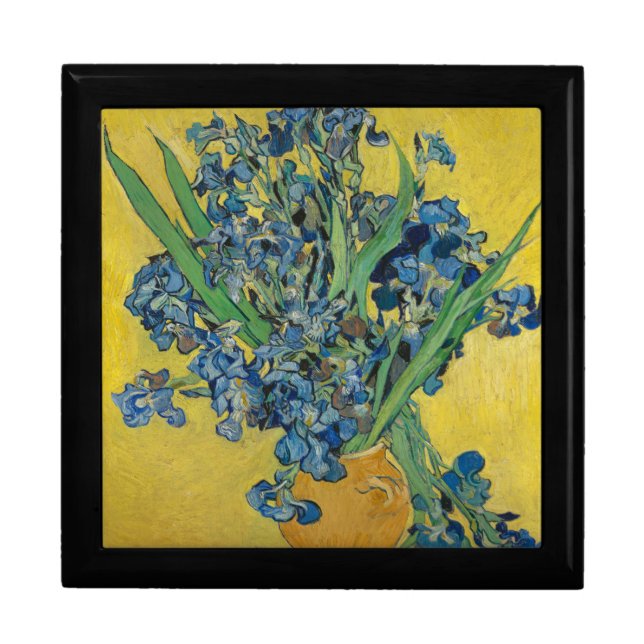 Van Gogh Vase with Irises Classic Impressionism Gift Box (Front)