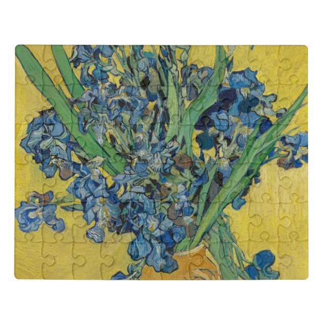 Van Gogh Vase with Irises Classic Impressionism Jigsaw Puzzle (Puzzle Horizontal)