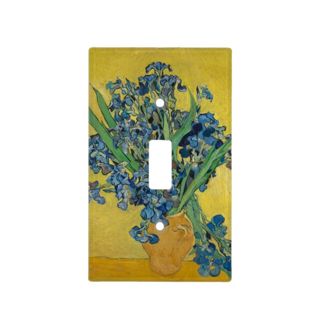 Van Gogh Vase with Irises Classic Impressionism Light Switch Cover (Front)