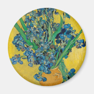 Van Gogh Vase with Irises Classic Impressionism Magnet