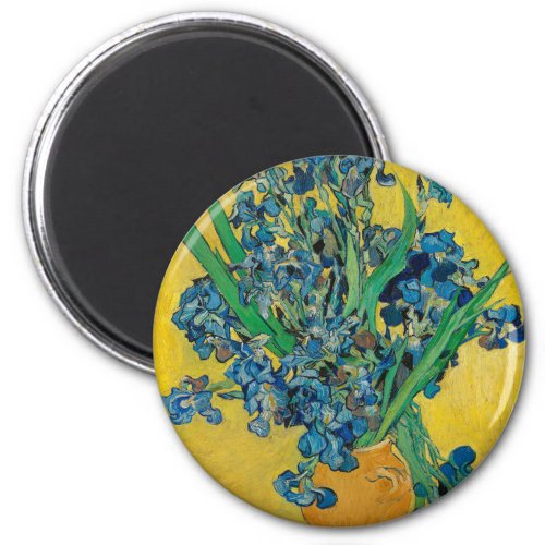 Van Gogh Vase with Irises Classic Impressionism Magnet