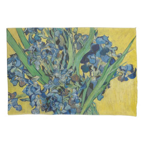 Van Gogh Vase with Irises Classic Impressionism Pillow Case