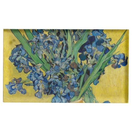 Van Gogh Vase with Irises Classic Impressionism Place Card Holder