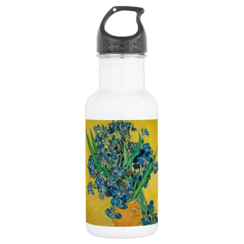 Van Gogh Vase with Irises Classic Impressionism Stainless Steel Water Bottle