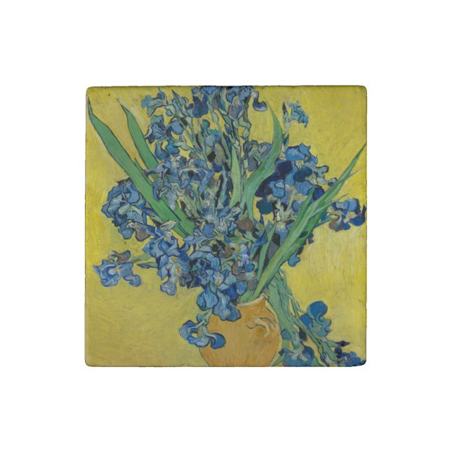 Van Gogh Vase with Irises Classic Impressionism Stone Magnet (Fourth Magnet)