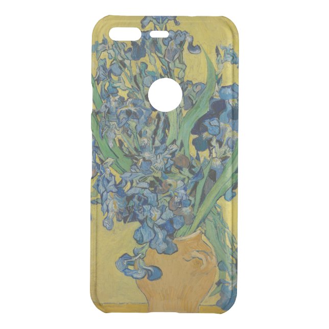 Van Gogh Vase with Irises Classic Impressionism Uncommon Google Pixel Case (Back)
