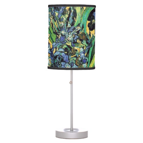 Van Gogh _ Vase with Irises Yellow Background Table Lamp