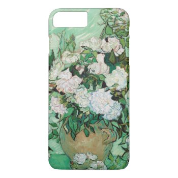Van Gogh Vase With Pink Roses Floral Painting Iphone 8 Plus/7 Plus Case by Then_Is_Now at Zazzle