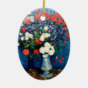 Van Gogh - Vase with Poppies, Ceramic Ornament