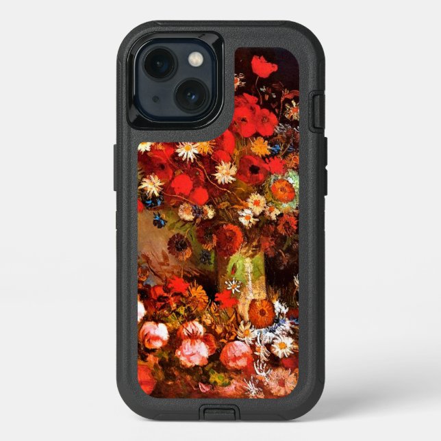 Van Gogh - Vase with Poppies, Cornflowers, Peonies Otterbox iPhone Case (Back)