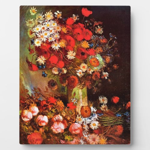 Van Gogh _ Vase with Poppies Cornflowers Peonies Plaque