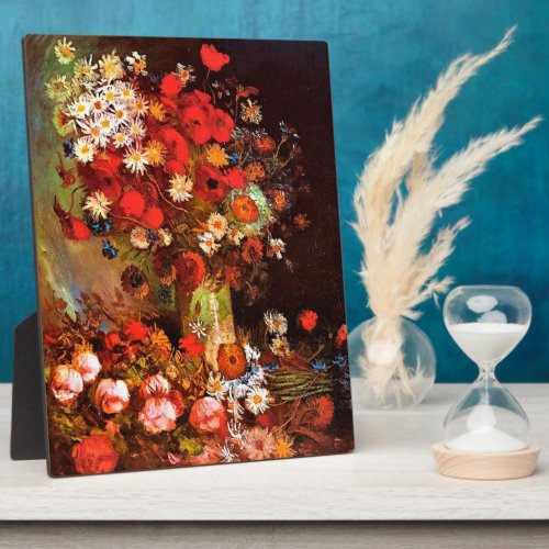 Van Gogh _ Vase with Poppies Cornflowers Peonies Plaque