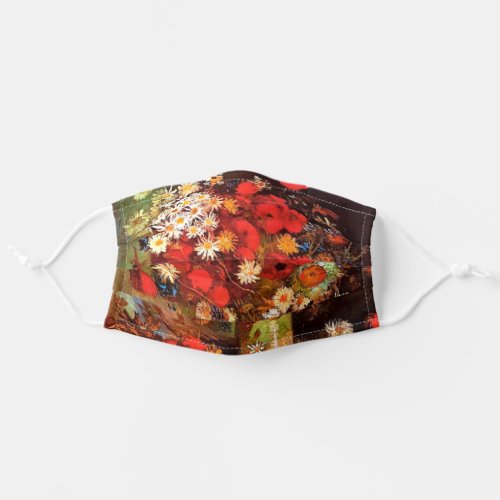 Van Gogh _ Vase with Poppies famous painting Adult Cloth Face Mask