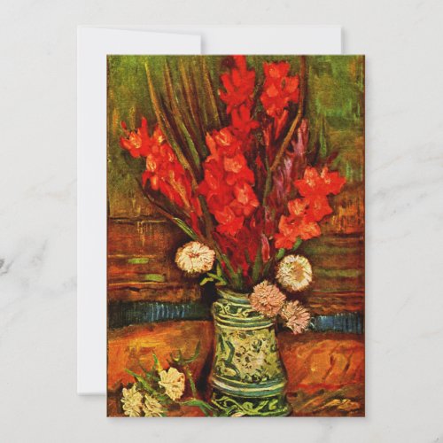 Van Gogh _ Vase with Red Gladiolas Card