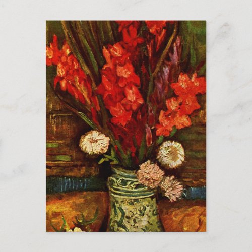 Van Gogh _ Vase with Red Gladiolas Postcard