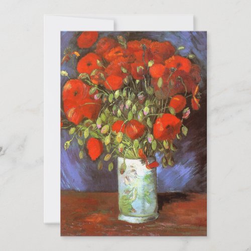 Van Gogh Vase with Red Poppies
