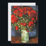 Van Gogh - Vase with Red Poppies Card<br><div class="desc">Vincent van Gogh - Vase with Red Poppies,  famous painting.</div>