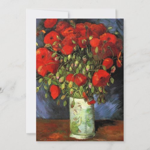 Van Gogh _ Vase with Red Poppies Card