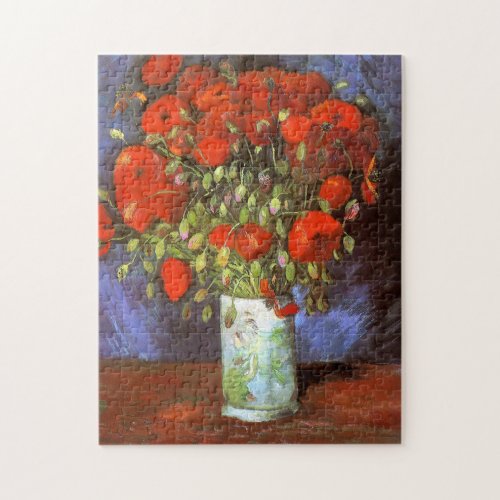 Van Gogh Vase with Red Poppies Jigsaw Puzzle