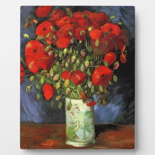 Van Gogh _ Vase with Red Poppies Plaque