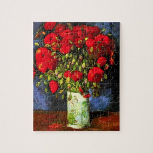 Van Gogh Vase With Red Poppies Puzzle