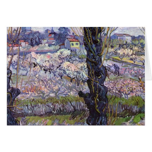 Van Gogh View Arles Flowering Garden Cards (Front Horizontal)