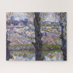 Van Gogh View Arles Flowering Garden Jigsaw Puzzle<br><div class="desc">Vincent Van Gogh painted his gorgeous Flowering Garden painting,  View of Arles Flowering Orchards in 1889,  one of several paintings he produced in his Flowering Orchards series while living in Arles.</div>