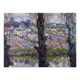 Van Gogh View Arles Flowering Garden Poster